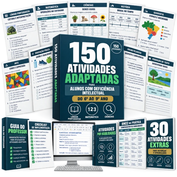 Pacote completo: as 180 folhas de atividade e os seis bônus reunidos